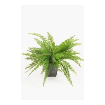 Plastic Boston fern REMY in zinc pot, green, 12"/30cm