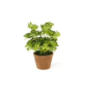 Artificial clover NICCOLO in decorative pot, green, 10"/25cm