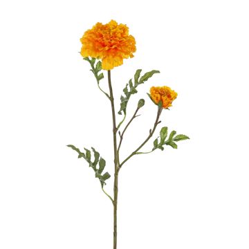 Artificial marigold ASTIE, orange, 24"/60cm, Ø2"-3.5"/5-9cm