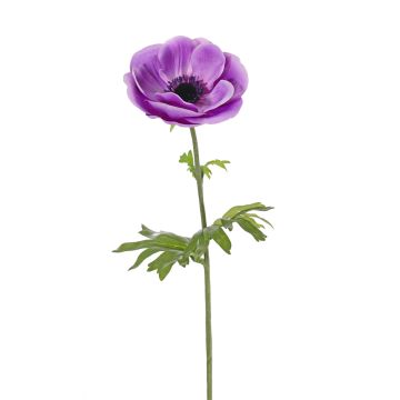 Artificial flower anemone ANJALA, purple, 16"/40cm, Ø4.3"/11cm