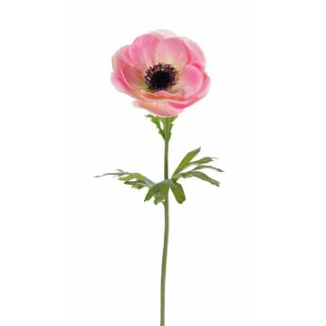 Artificial flower anemone ANJALA, light pink, 16"/40cm, Ø4.3"/11cm