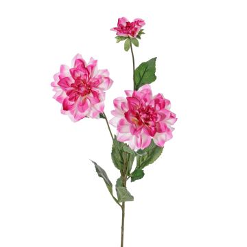 Artificial dahlia ANJULIKA, pink, 30"/75cm, Ø2.4"-4.7"/6-12cm