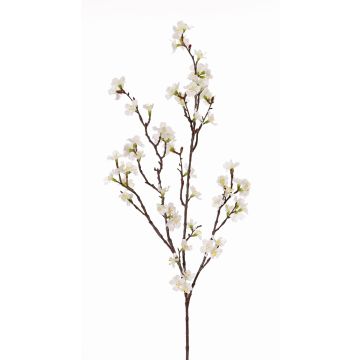 Artificial cherry blossom spray ARIELLE with flowers, white, 3ft/95cm