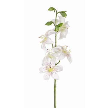 Artificial tiger lily ASHANTI, white, 26"/65cm, Ø3.1"/8cm