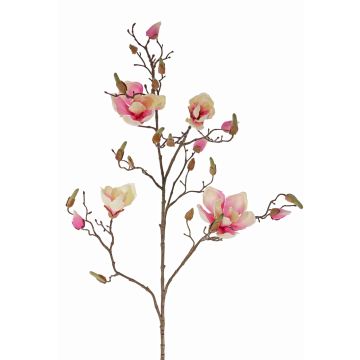 Artificial magnolia LORA, cream-light pink, 4ft/110cm, Ø4"-4.7"/10-12cm