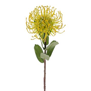 Artificial protea BAILY, yellow, 20"/50cm, Ø4.7"/12cm