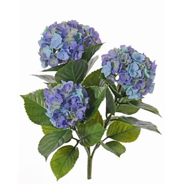 Artificial hydrangea SAIRA, spike, crossdoor, blue-purple, 16"/40cm, Ø4.3"-5.1"/11-13cm