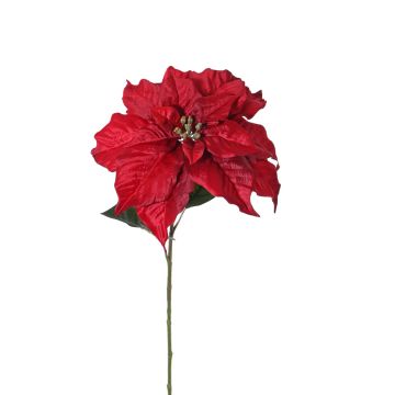 Artificial Poinsettia KORANA, red, 30"/75 cm, Ø 13"/33 cm