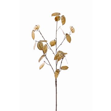Artificial lunaria branch BAMBY, gold, 3ft/90 cm