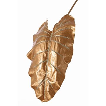 plastic Alocasia Calidora leaf BOBY, glitter, gold, 4ft/110cm