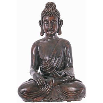 Meditating Buddha figure RAJESH, sitting, bronze, 20"/50cm