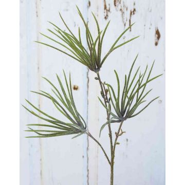 Artificial pine branch PEER, glitter, green, 20"/50cm