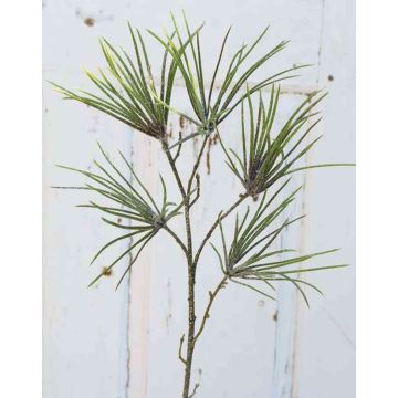 Artificial pine branch PEER, glitter, green, 31"/80cm