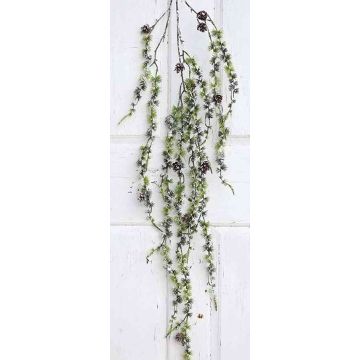 Artificial hanging plant Larch WINTHIR, cone, snow-covered, green, 3ft/100cm