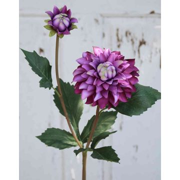 Fake dahlia PATRITZIA, purple, 22"/55cm