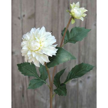 Fake dahlia PATRITZIA, cream-white, 22"/55cm