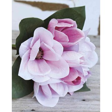 Artificial magnolia bouquet KAYLE, light pink-pink, 12"/30cm