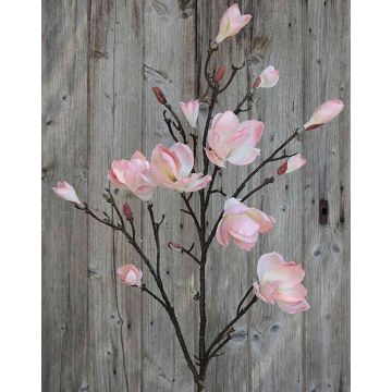 Artificial magnolia spray YONA, light pink-yellow, 4ft/130cm