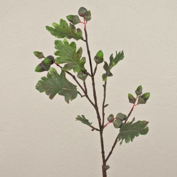 Artificial oak branch LAMINKE with acorns, green, 28"/70cm