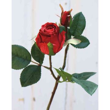 Artificial rose RENESMEE, red, 18"/45cm, Ø2.4"/6cm
