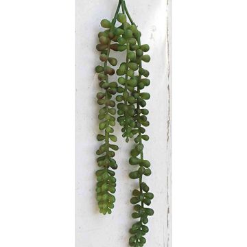 Plastic senecio hanging plant TAMARO, spike, green-red, 14"/35cm