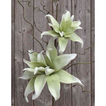 Decorative flower lily MADEA, green-white, 3ft/105cm, Ø8"-11"/20-28cm