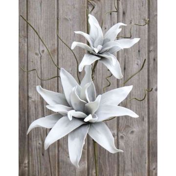 Decorative flower lily MADEA, grey, 3ft/105cm, Ø8"-11"/20-28cm