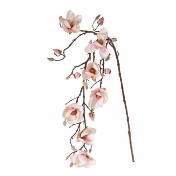 Fake magnolia KOSMAS, light pink-white, 4ft/115cm, Ø3.1"/8cm
