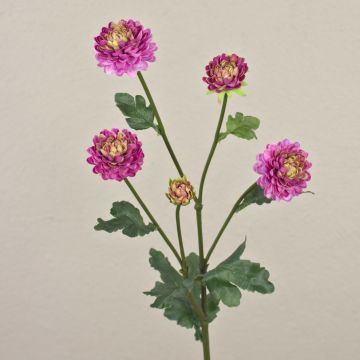 Artificial chrysanthemum RYON, purple, 28"/70cm, Ø1.2"-2"/3-5cm