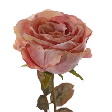Artificial rose NAJMA, dusky pink, 26"/65cm, Ø4.3"/11cm