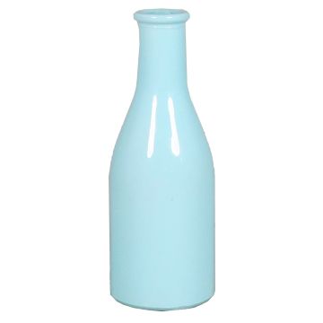 Decorative bottle ANYA, glass, light blue, 7"/18cm, Ø2.6"/6,5cm