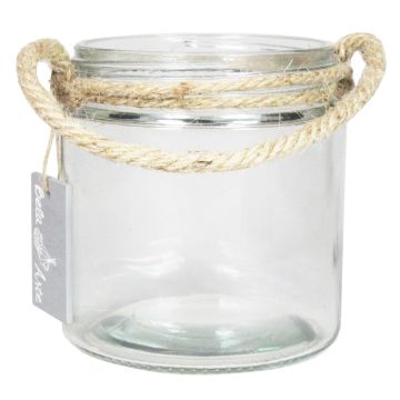 Lantern glass KIAH with handle, clear, 4.7"/12cm, Ø4.3"/11cm