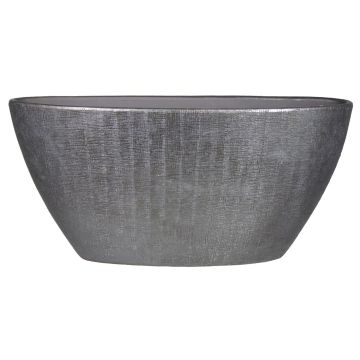 Decorative bowl little ship, ceramic, AGAPE with texture, black, 29"x7"x14"/73x17x36cm