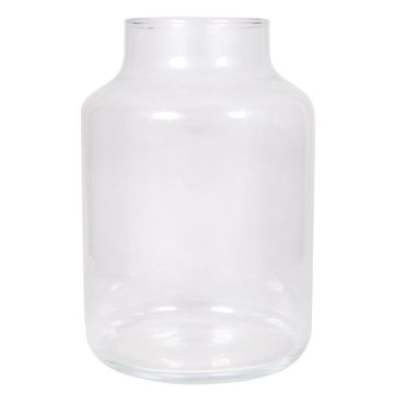 Glass vase SIARA, clear, 10"/24,5cm, Ø6.6"/16,8cm