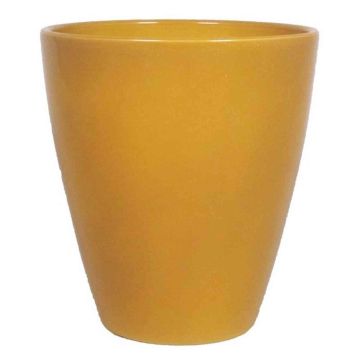 Vase TEHERAN PALAST made of ceramic, ochre yellow, 6.7"/17cm, Ø5.3"/13,5cm