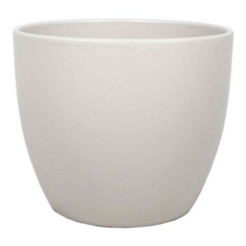 Ceramic pot for plants small TEHERAN BASAR, beige-matt, 3.9"/9,8cm, Ø4.7"/12cm