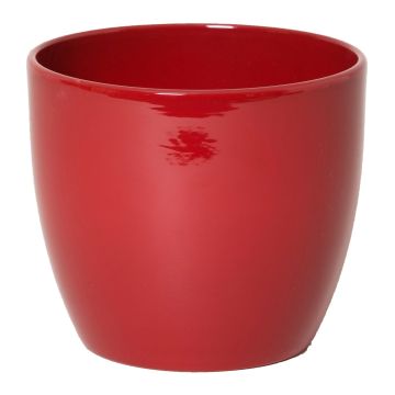 Ceramic flower pot large TEHERAN BASAR, wine red, 10"/25cm, Ø11"/28cm