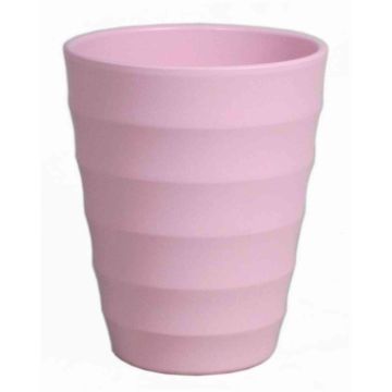 Ceramic flower pot IZEH for orchids, light pink matt, 7"/17cm, Ø5.5"/14cm