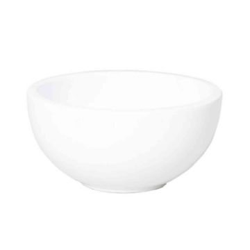 White ceramic bowl QUCHAN, 3.3"/8,5cm, Ø7"/18cm