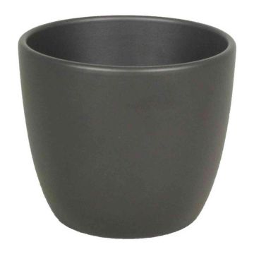 Ceramic pot for plants small TEHERAN BASAR, anthracite matt, 2.4"/6cm, Ø3"/7,5cm