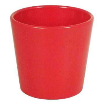 Ceramic pot for orchids BANEH, red, 4.9"/12,5cm, Ø5.3"/13,5cm