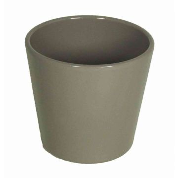Ceramic pot for orchids BANEH, grey, 4.9"/12,5cm, Ø5.3"/13,5cm