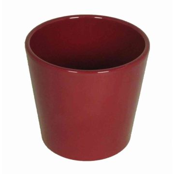 Ceramic pot for orchids BANEH, wine red, 4.9"/12,5cm, Ø5.3"/13,5cm