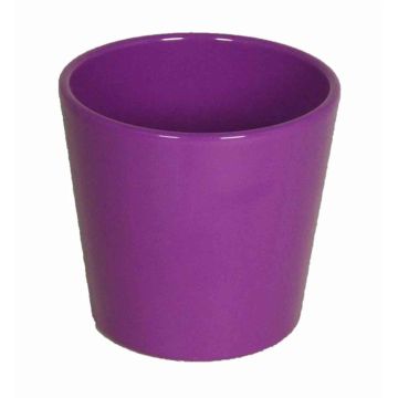 Ceramic pot for orchids BANEH, violet, 4.9"/12,5cm, Ø5.3"/13,5cm