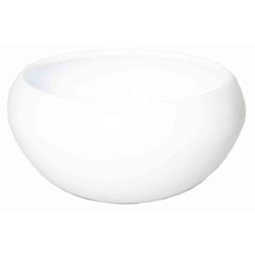 White plant bowl URMIA LAKE, ceramic, 4.7"/12cm, Ø10"/26cm