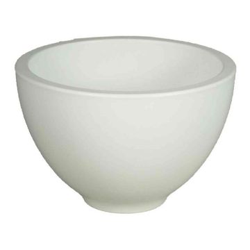 White matt ceramic bowl SCHIRAS for plants, 6"/15cm, Ø9"/23cm