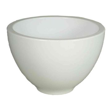 White ceramic bowl SCHIRAS for plants, 6"/15cm, Ø9"/23cm