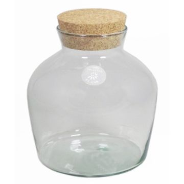 Conservation jar DIETER with cork lid, glass, clear, 8"/21cm, Ø8"/20cm