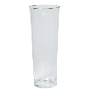 Glass vase AMNA OCEAN, conical, clear, 16"/40cm, Ø6"/15cm