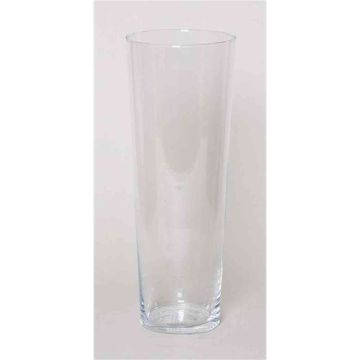 Glass vase AMNA OCEAN, conical, clear, 16"/40cm, Ø6"/15,2cm
